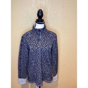 Kavu Womens Cotton Polyester Black and White Long Sleeve Shirt, Size Extra Large